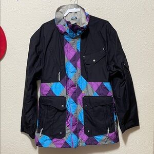Special Blend Men's Black And Patterned Coat. Good Condition. Size Men XL.